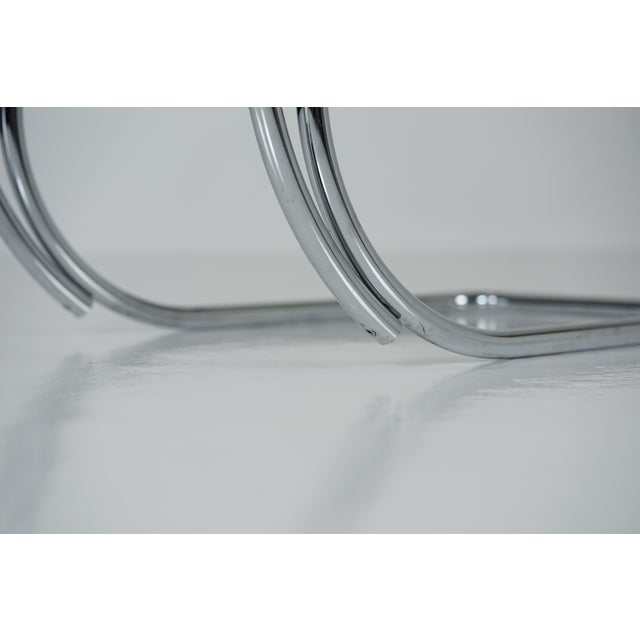 MR20 Tubular Steel Cantilever Chair in Grey Leather by Ludwig Mies van der Rohe for Knoll International, 1970s For Sale - Image 18 of 18