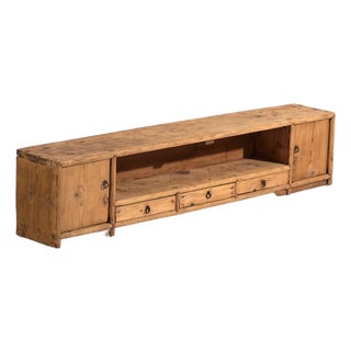 Antique Pine Low Sideboard For Sale