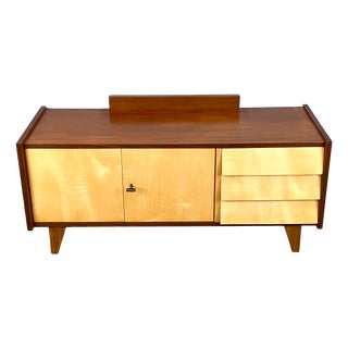 Small Hallway Lowboard Chest of Drawers in Figured Maple, 1960s For Sale