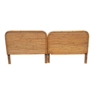 1960s Boho Chic Twin Bamboo Headboards - a Pair For Sale