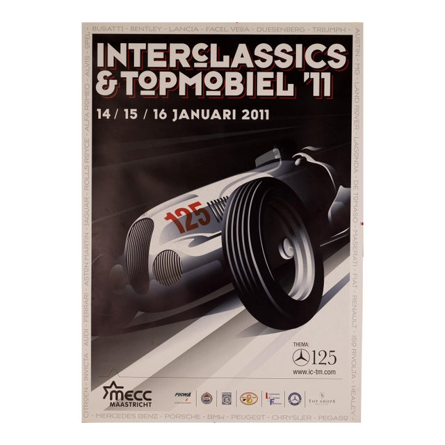 Interclassics & Topmobiel – Januari 2011 Mercedes Racing Poster For Sale