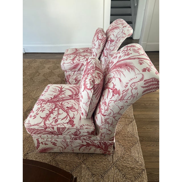 Textile Two Chairs - Brunschwig & Fils Bird and Thistle For Sale - Image 7 of 12
