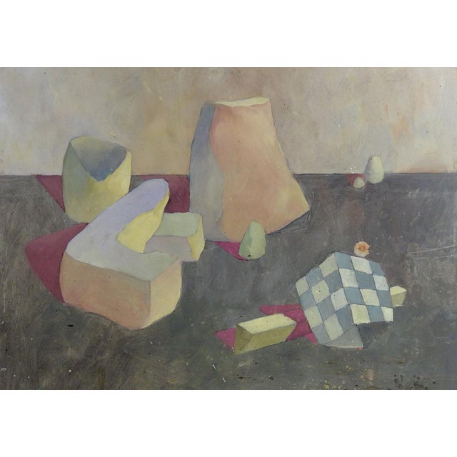 Mid-Century Modern Mid 20th Century Abstract Painting by Tony Bass For Sale - Image 3 of 4