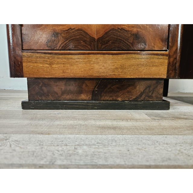 Art Deco Bedside Tables in Walnut Burl with Marble Tops, 1930, Set of 2 For Sale - Image 18 of 18