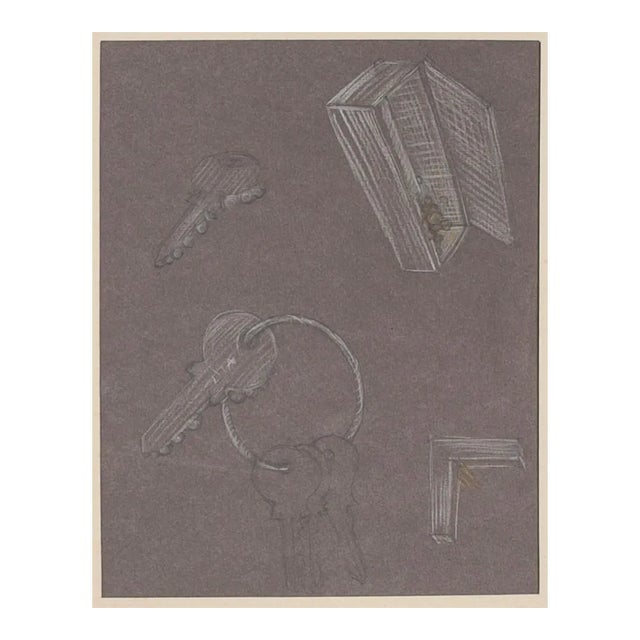 Bruno Conte, Objects, Pastel Drawing, 1981 For Sale
