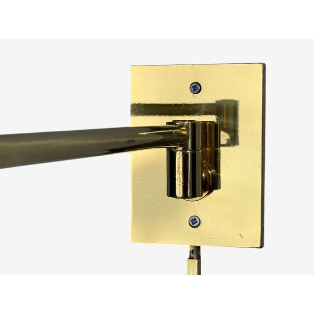 1970s George Hansen, Articulating Wall Lights, Polished Brass, Spain - a Pair For Sale - Image 11 of 14