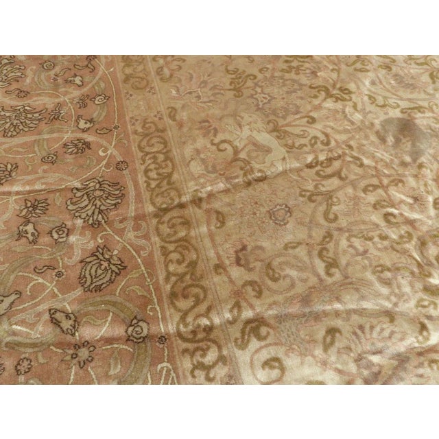 Galerie Shabab Collection Mid-20th Century Handmade Indian Lahore Large Room Size Carpet For Sale In New York - Image 6 of 10