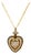 1900-1909 Victorian Old Mine Cut Diamond 18k Yellow Gold Enamel Heart Locket Pendant For Sale