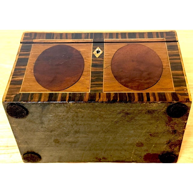 Wood Antique Gillows Tea Caddy, Ebony & Satinwood, Circa 1795 For Sale - Image 7 of 15