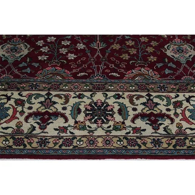 1960s Old Persian Tabriz Area Rug 9’9″ X 15’9″ For Sale - Image 10 of 13