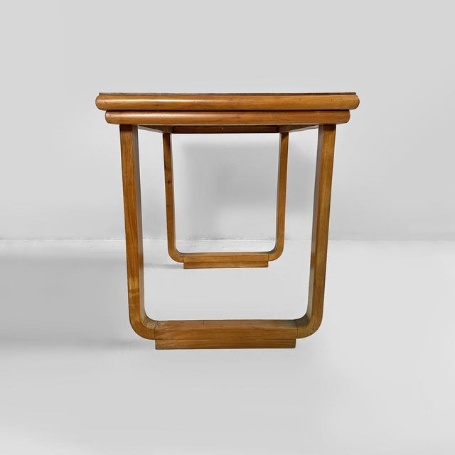 Italian Art Deco Wooden Coffee Table, 1940s For Sale - Image 3 of 10