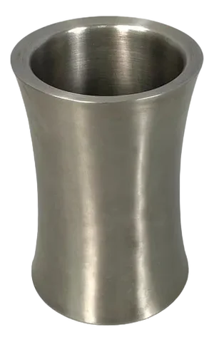Italian Silver Colored Round Vase in Stainless Steel, 2000s
