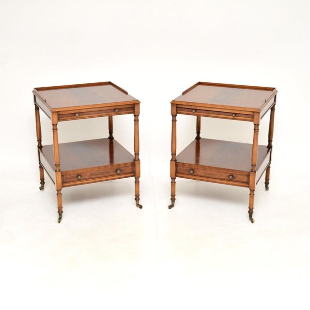 Vintage Georgian Style Inlaid Side Tables, 1950, Set of 2 For Sale - Image 13 of 13