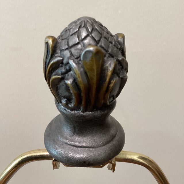 Vintage Crystal Clear Glass Neoclassical Style Hunter Table Lamp For Sale - Image 12 of 12