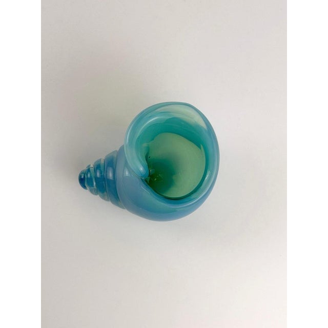 Murano Blue Alabastro Glass Shell from Archimede Seguso, Italy, 1960s For Sale - Image 6 of 10
