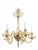 Amber Murano Glass Five-Arm Chandelier, 1960s For Sale