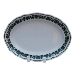 Vintage Oval Porcelain Serving Platter in Vine Leaves Pattern from Meissen, 1960s For Sale