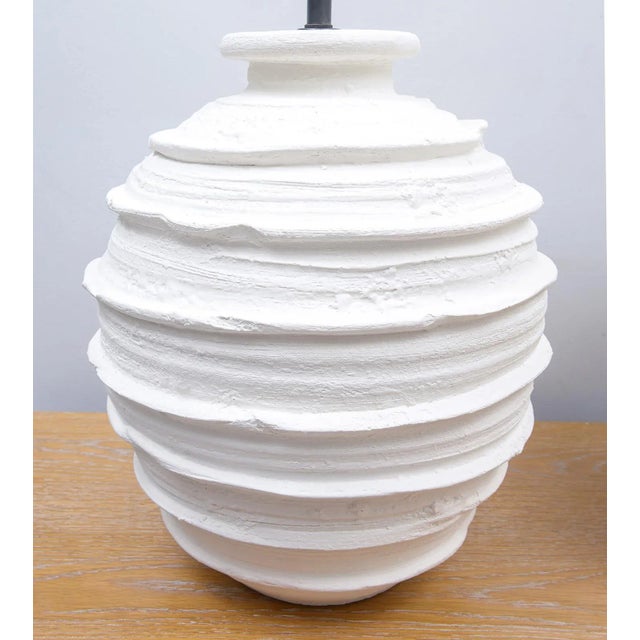 Bespoke Plaster Abby Table Lamps - a Pair For Sale In New York - Image 6 of 9