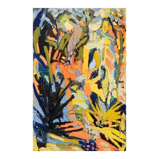 Hidden in the Garden. Large Contemporary Expressionist Painting by Paul Wadsworth For Sale
