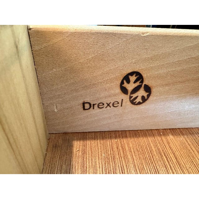 Wood Professionally Refinished 1970s Drexel Accolade Campaign Buffet / Sideboard — Custom Sage Green For Sale - Image 7 of 8
