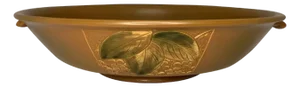 Rare Weller Pottery Velva Centerpiece Bowl: Floral Art Deco, c. 1928-1933