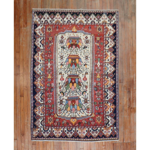 1940s Persian Bakhtiari Rug - 4'6" x 6'5" For Sale - Image 16 of 18