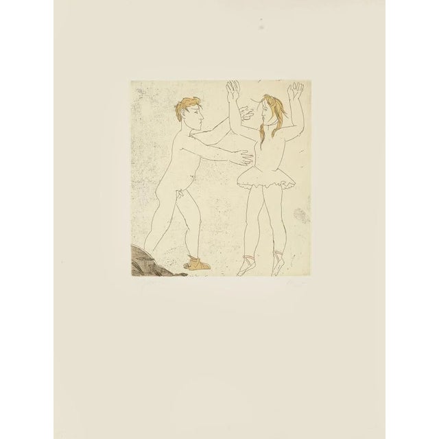 Giacomo Manzú, Step of Dance I, Original Etching, 1970s For Sale