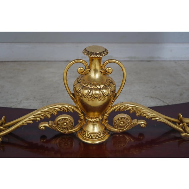1970s French Empire Full Winged Sphinx Marble Top Console For Sale - Image 5 of 12