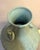 Chinese Celadon Porcelain Elephant Head Vase W/ Wood Stand For Sale - Image 4 of 7