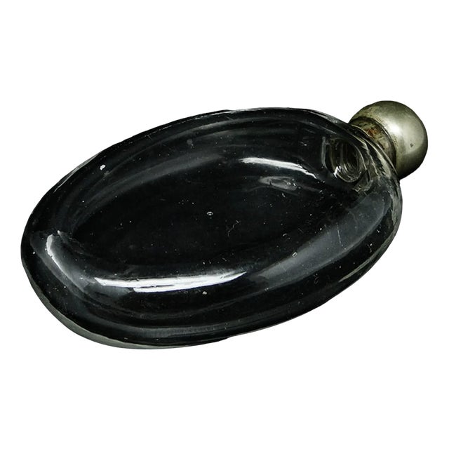 Art Deco Crystal Flask, France, 1930s For Sale