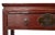 Chinese Red-Lacquered Chinese 19th Century Two-Drawer Desk with Brass Hardware For Sale - Image 3 of 9