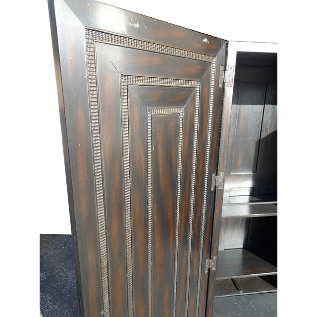 Brown Alfonso Marina Kapelle Armoire Storage Cabinet Brown W Ornate Frame For Sale - Image 8 of 18