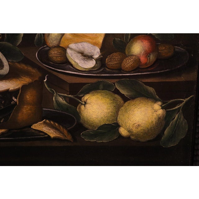 Flemish Artist, Still Life with Flowers and Fruit, 1750, Oil on Canvas For Sale - Image 10 of 15