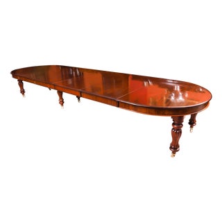 Antique George III Cuban Extending Dining Table in Flame Mahogany, 1800s For Sale