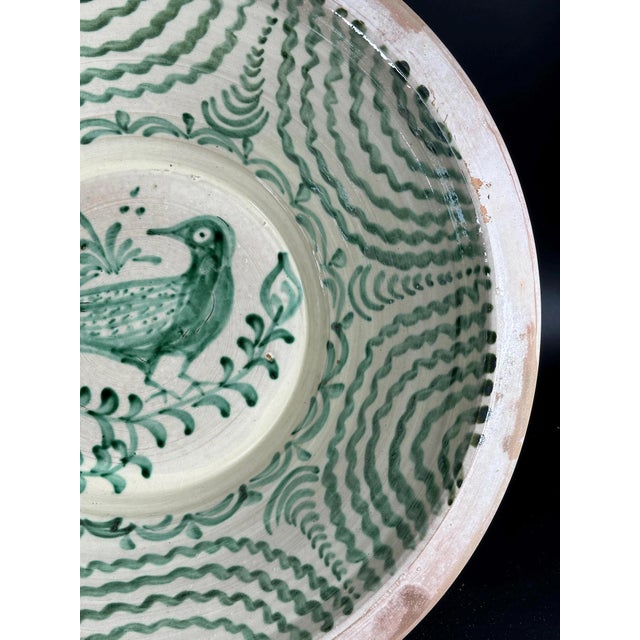 Large Spanish Fajalauza Ceramic Bowl from Lebrillo For Sale - Image 4 of 9