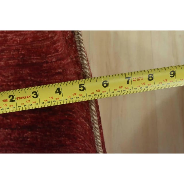 Gabbeh Rug 5’5” X 8’3” Brown Wool Contemporary Hand-Knotted Carpet For Sale - Image 12 of 14