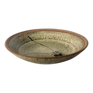 Mid Century California Hand Thrown Pottery Shallow Bowl