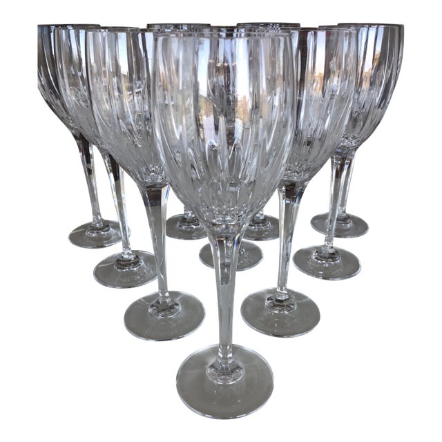 Mikasa Arctic Lights Crystal Imperial Goblets - Set of 10 For Sale