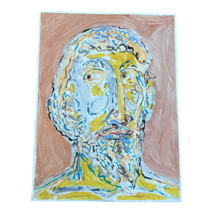 Contemporary Original Ej Hartmann Abstract Expressionist Portrait Painting