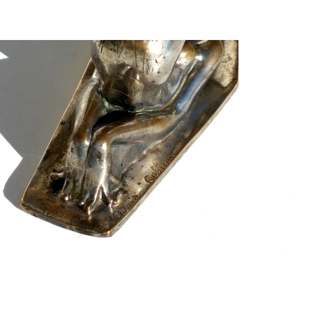 1930s Annie Fokker Cottreau, Woman Figure, 1930, Silver Bronze Sculpture For Sale - Image 5 of 9