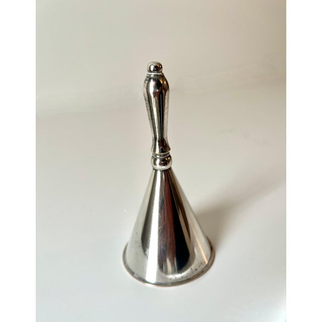 Mid 20th Century Silver Plate Calling, Teachers or Decorating Bell For Sale - Image 5 of 6
