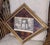 Great looking faux Tortoiseshell reverse painted glass and a vintage Piranesi print in an unusual shaped frame.