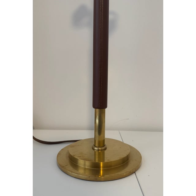 Garner Table Lamp from Ralph Lauren Collection for Visual Comfort Natural Brass + Saddle Leather, RL 3491NB/SDL-P Lamp...