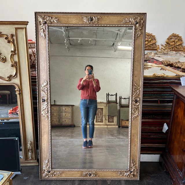 1990s Italian Hand Carved & Hand Painted Mirror For Sale - Image 10 of 10