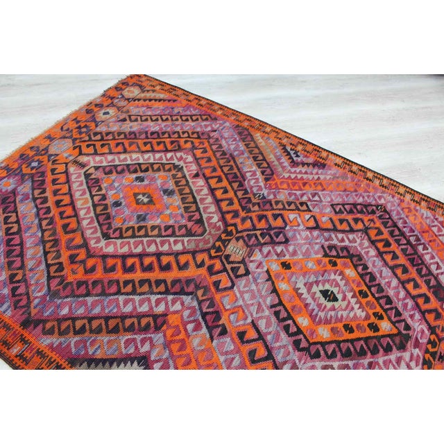 1960s 1960's Nomadic Kilim Rug - 55.5"x152.5" For Sale - Image 5 of 11