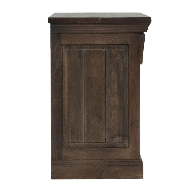 Transitional Walnut Stain 3-Drawer Nightstand For Sale - Image 3 of 8