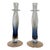 Orrefors Swedish Modern Glass Candle Holders - a Pair For Sale