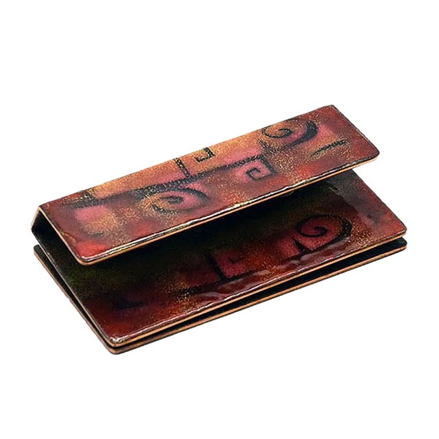 Door Handle in Enameled Copper by Paolo de Poli, 1950s For Sale