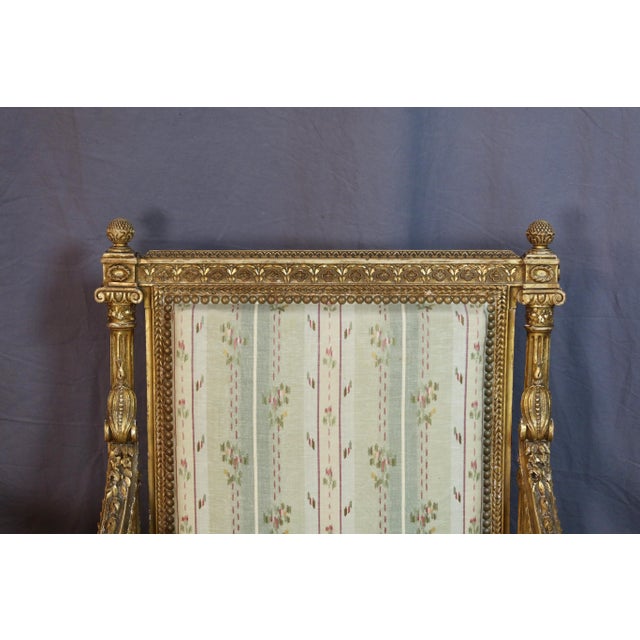 19th Century Giltwood Living Room Set, Set of 5 For Sale - Image 14 of 16