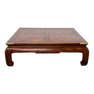 Vintage Henredon Ming Leg Rosewood Coffee Table For Sale